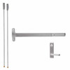 24-V-L-NL-Dane-US32D-3-LHR Falcon Exit Device in Satin Stainless Steel