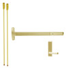 24-V-L-BE-Dane-US4-3-LHR Falcon Exit Device in Satin Brass