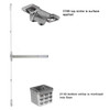 F-24-V-L-Dane-US19-3-RHR Falcon 24 Series Fire Rated Surface Vertical Rod Device with 712L Dane Lever Trim in Flat Black Painted