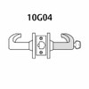 28-10G04-GL-03 Sargent 10 Line Cylindrical Storeroom/Closet Locks with L Lever Design and G Rose in Bright Brass