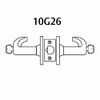 28-10G26-GL-03 Sargent 10 Line Cylindrical Storeroom Locks with L Lever Design and G Rose in Bright Brass