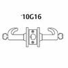 28-10G16-LB-26 Sargent 10 Line Cylindrical Classroom Locks with B Lever Design and L Rose in Bright Chrome