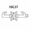 2860-10G37-GL-03 Sargent 10 Line Cylindrical Classroom Locks with L Lever Design and G Rose Prepped for LFIC in Bright Brass