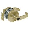 2860-10G16-LL-04 Sargent 10 Line Cylindrical Classroom Locks with L Lever Design and L Rose Prepped for LFIC in Satin Brass