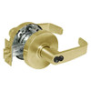 2860-10G26-LL-03 Sargent 10 Line Cylindrical Storeroom Locks with L Lever Design and L Rose Prepped for LFIC in Bright Brass