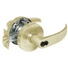 2860-10G26-LP-04 Sargent 10 Line Cylindrical Storeroom Locks with P Lever Design and L Rose Prepped for LFIC in Satin Brass