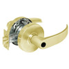 28LC-10G17-LP-03 Sargent 10 Line Cylindrical Institutional Locks with P Lever Design and L Rose Less Cylinder in Bright Brass