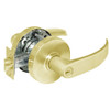 28-10G04-LP-03 Sargent 10 Line Cylindrical Storeroom/Closet Locks with P Lever Design and L Rose in Bright Brass