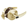 2870-10G04-GB-04 Sargent 10 Line Cylindrical Storeroom/Closet Locks with B Lever Design and G Rose Prepped for SFIC in Satin Brass