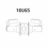 28-10U65-GB-26 Sargent 10 Line Cylindrical Privacy Locks with B Lever Design and G Rose in Bright Chrome