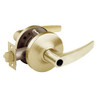 28LC-10G16-GB-04 Sargent 10 Line Cylindrical Classroom Locks with B Lever Design and G Rose Less Cylinder in Satin Brass