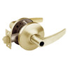 28LC-10G38-GB-04 Sargent 10 Line Cylindrical Classroom Locks with B Lever Design and G Rose Less Cylinder in Satin Brass