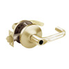 28LC-10G54-GJ-04 Sargent 10 Line Cylindrical Dormitory Locks with J Lever Design and G Rose Less Cylinder in Satin Brass