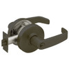 28-7G04-LL-10B Sargent 7 Line Cylindrical Storeroom/Closet Locks with L Lever Design and L Rose in Oxidized Dull Bronze