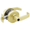 28LC-7G37-LL-04 Sargent 7 Line Cylindrical Classroom Locks with L Lever Design and L Rose Less Cylinder in Satin Brass