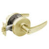 28-7G37-LB-04 Sargent 7 Line Cylindrical Classroom Locks with B Lever Design and L Rose in Satin Brass