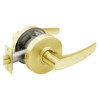 28-7U65-LB-03 Sargent 7 Line Cylindrical Privacy Locks with B Lever Design and L Rose in Bright Brass