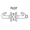 28-7G37-LP-04 Sargent 7 Line Cylindrical Classroom Locks with P Lever Design and L Rose in Satin Brass