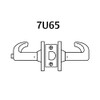 28-7U65-LP-04 Sargent 7 Line Cylindrical Privacy Locks with P Lever Design and L Rose in Satin Brass