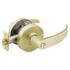 28-7U68-LP-04 Sargent 7 Line Cylindrical Hospital/Privacy Locks with P Lever Design and L Rose in Satin Brass