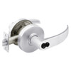 2870-7G37-LP-26 Sargent 7 Line Cylindrical Classroom Locks with P Lever Design and L Rose Prepped for SFIC in Bright Chrome