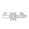 28LC-65G04-KB-26D Sargent 6500 Series Cylindrical Storeroom/Closet Locks with B Lever Design and K Rose Less Cylinder in Satin Chrome
