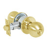 28-6G04-OB-03 Sargent 6 Line Series Knob Storeroom/Closet Locks with B Knob Design and O Rose in Bright Brass