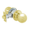 28-6U65-OB-03 Sargent 6 Line Series Knob Privacy Locks with B Knob Design and O Rose in Bright Brass