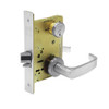 8255-LNL-26 Sargent 8200 Series Office or Entry Mortise Lock with LNL Lever Trim in Bright Chrome
