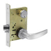 8236-LNB-26 Sargent 8200 Series Closet Mortise Lock with LNB Lever Trim in Bright Chrome