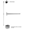 CD24-C-L-NL-DANE-US32D-3-LHR Falcon 24 Series Concealed Vertical Rod Device 712L-NL Dane Lever with Night Latch Trim in Satin Stainless Steel