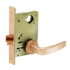 8213-LNB-10 Sargent 8200 Series Communication or Exit Mortise Lock with LNB Lever Trim in Satin Bronze