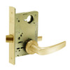8215-LNB-03 Sargent 8200 Series Passage or Closet Mortise Lock with LNB Lever Trim in Bright Brass