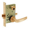 LC-8205-LNB-10 Sargent 8200 Series Office or Entry Mortise Lock with LNB Lever Trim Less Cylinder in Dull Bronze