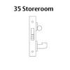LC-8235-LNB-32D Sargent 8200 Series Storeroom Mortise Lock with LNB Lever Trim and Deadbolt in Satin Stainless Steel