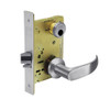 LC-8231-LNP-26D Sargent 8200 Series Utility Mortise Lock with LNP Lever Trim Less Cylinder in Satin Chrome