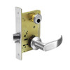 LC-8231-LNP-26 Sargent 8200 Series Utility Mortise Lock with LNP Lever Trim Less Cylinder in Bright Chrome