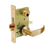 LC-8227-LNP-10 Sargent 8200 Series Closet or Storeroom Mortise Lock with LNP Lever Trim and Deadbolt in Dull Bronze