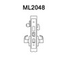 ML2048-LWA-605 Corbin Russwin ML2000 Series Mortise Entrance Locksets with Lustra Lever and Deadbolt in Bright Brass