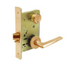 8236-LNF-10 Sargent 8200 Series Closet Mortise Lock with LNF Lever Trim in Satin Bronze