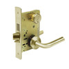 8224-LNW-04 Sargent 8200 Series Room Door Mortise Lock with LNW Lever Trim and Deadbolt in Satin Brass