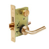 8243-LNW-10 Sargent 8200 Series Apartment Corridor Mortise Lock with LNW Lever Trim and Deadbolt in Dull Bronze