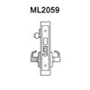 ML2059-ASA-618 Corbin Russwin ML2000 Series Mortise Security Storeroom Locksets with Armstrong Lever and Deadbolt in Bright Nickel