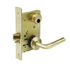 LC-8236-LNW-04 Sargent 8200 Series Closet Mortise Lock with LNW Lever Trim Less Cylinder in Satin Brass