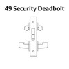 LC-8249-LNW-03 Sargent 8200 Series Security Deadbolt Mortise Lock with LNW Lever Trim Less Cylinder in Bright Brass