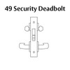 8249-LNA-26-LH Sargent 8200 Series Security Deadbolt Mortise Lock with LNA Lever Trim in Bright Chrome