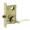 8215-LNA-04-LH Sargent 8200 Series Passage or Closet Mortise Lock with LNA Lever Trim in Satin Brass