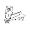 ML2020-CSA-626 Corbin Russwin ML2000 Series Mortise Privacy Locksets with Citation Lever in Satin Chrome