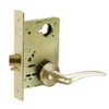 8213-LNA-04-RH Sargent 8200 Series Communication or Exit Mortise Lock with LNA Lever Trim in Satin Brass