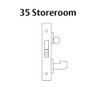 LC-8235-LNA-26D-LH Sargent 8200 Series Storeroom Mortise Lock with LNA Lever Trim and Deadbolt Less Cylinder in Satin Chrome